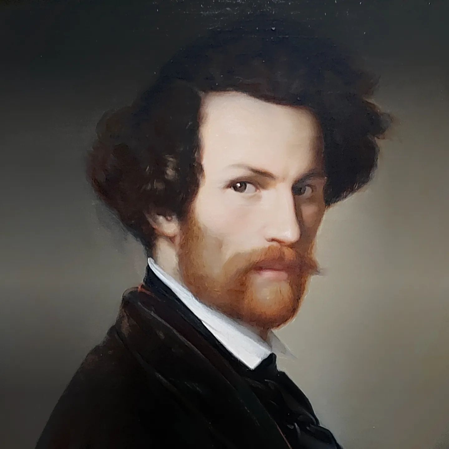 Alexander Heuvel self portrait 1846 #latvia #latvianart #latviannationalmuseumofart #romantic